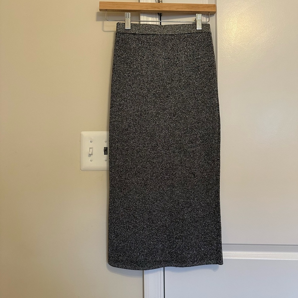 Sandro Metallic Midi Skirt